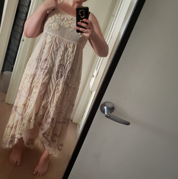 Free People Strawberry Moon Maxi Slip M - Picture 7 of 8